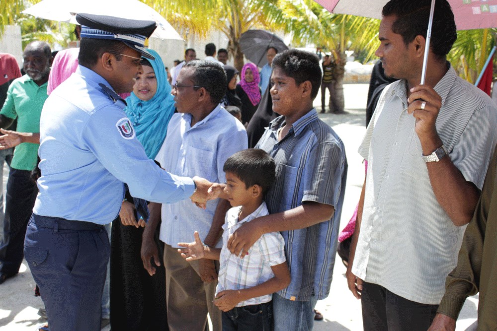 މާވަށު ފުލުހުންގެ ޢިމާރާތް ހުޅުވުމުގެ ރަސްމިއްޔާތުގެ ތެރެއިން - ފޮޓޯ :ޕޮލިސް.އެމްވީ