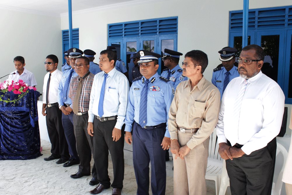 މާވަށު ފުލުހުންގެ ޢިމާރާތް ހުޅުވުމުގެ ރަސްމިއްޔާތުގެ ތެރެއިން - ފޮޓޯ :ޕޮލިސް.އެމްވީ