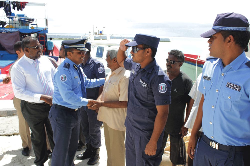 މާވަށު ފުލުހުންގެ ޢިމާރާތް ހުޅުވުމުގެ ރަސްމިއްޔާތުގެ ތެރެއިން - ފޮޓޯ :ޕޮލިސް.އެމްވީ